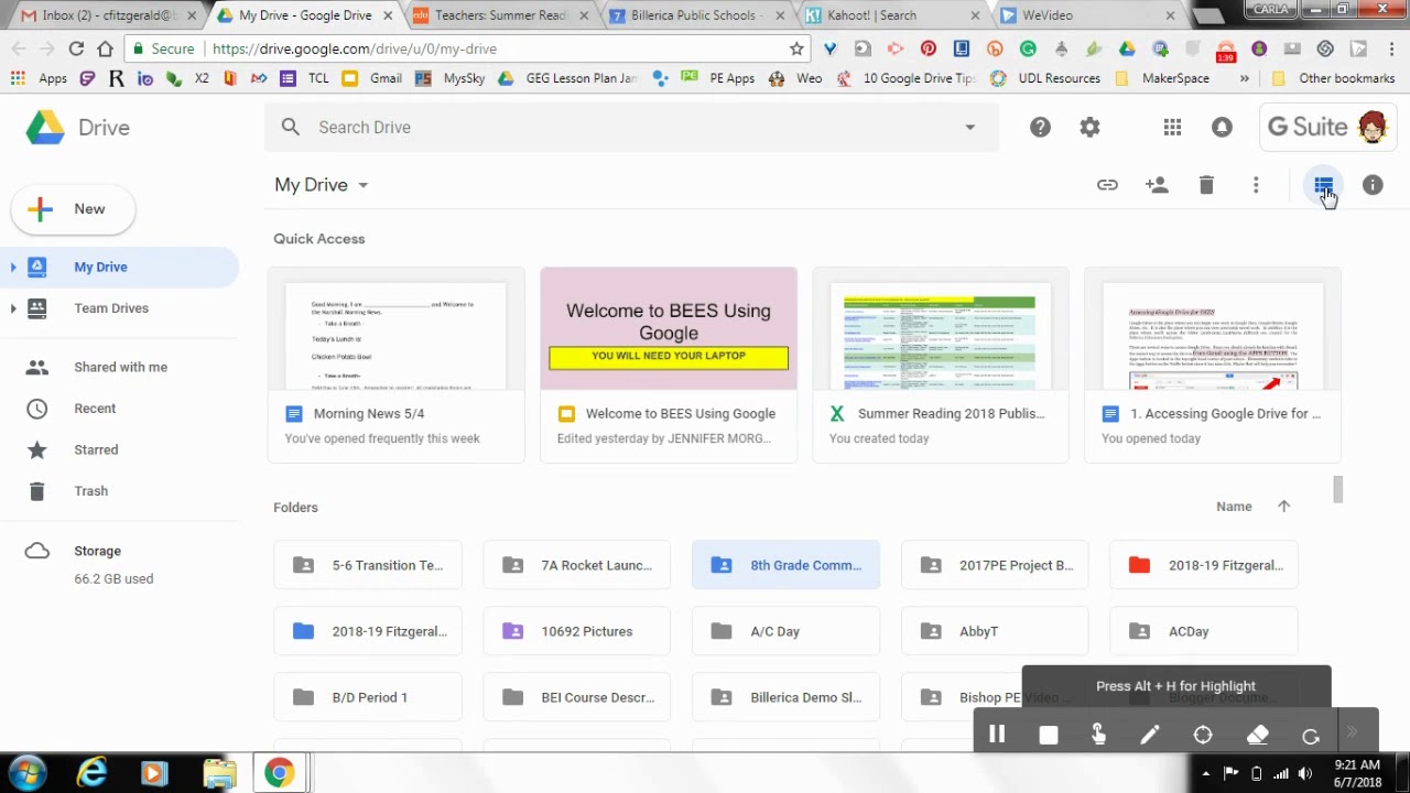 Accessing google drive youtube