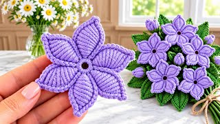 How to Crochet This Beautiful Flower 🌸 Easy & Elegant Crochet Flower Step by Step