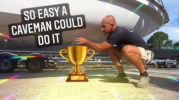 HOW TO PUT A BOAT ON BLOCKS  or STANDS from trailer