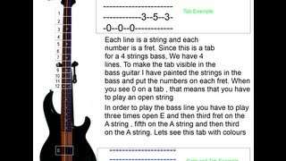 Free Bass Lesson for Absolute Beginners #01 Explaining the Tablature screenshot 4