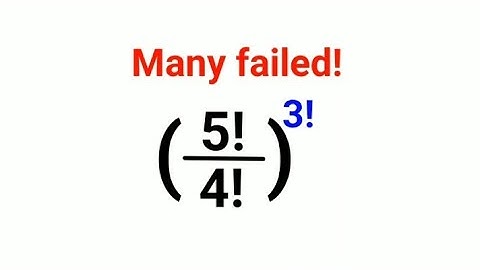 (5!÷4!)^3! Many failed to do it!!#maths #mathematics #factorial