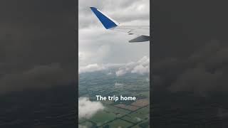 The Trip Home! #flying #clouds #travel #youtubeshorts #home