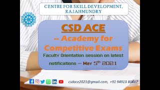 CSD ACE Orientation & Launch  2021