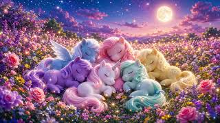 6 Little Ponies Sleeping in a Magical Flower Garden 🌙✨ | Sweet Dreams Lullaby for Kids screenshot 5