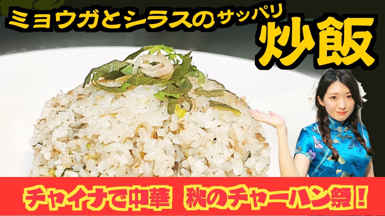 火事発生のハプニング さっぱり みょうがとしらすの炒飯 チャイナドレス中華鍋で作る チャイナで中華 第16弾 りつクッキング Ritsucooking Youtube