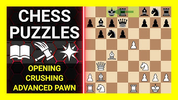 Chess Puzzles to Practice. Themes: Opening, Crushing, Advanced pawn. Learn Chess