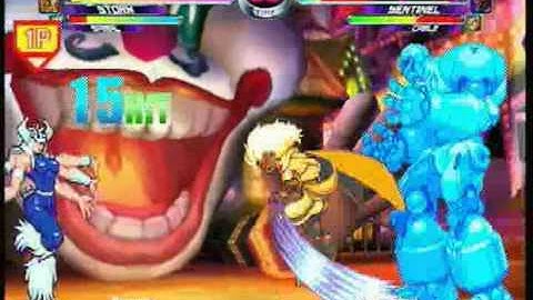 MvC2: Storm/Spiral (ground) 40% combo (1 meter)