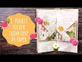 Easy 8-Pocket Folder Tutorial from ONE A4 Sheet of Paper for your Junk Journal