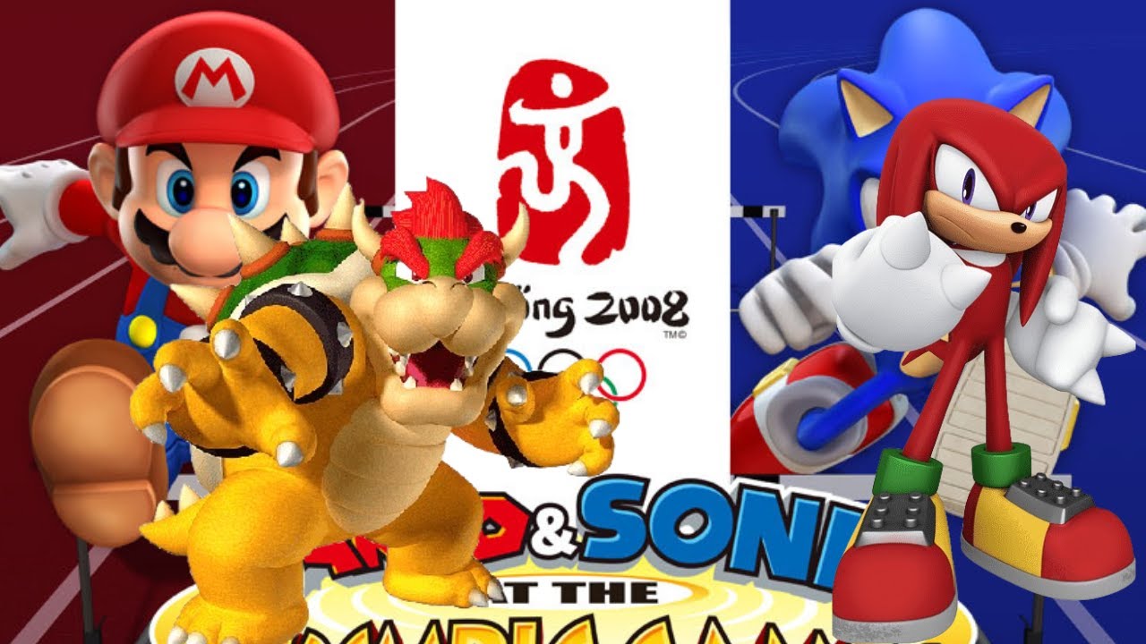 Jogando novamente em Mario e Sonic nas Olympiadas de 2008