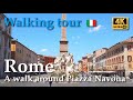 Rome, Italy【Walking Tour】Piazza Navona / R.V-VI - 4k