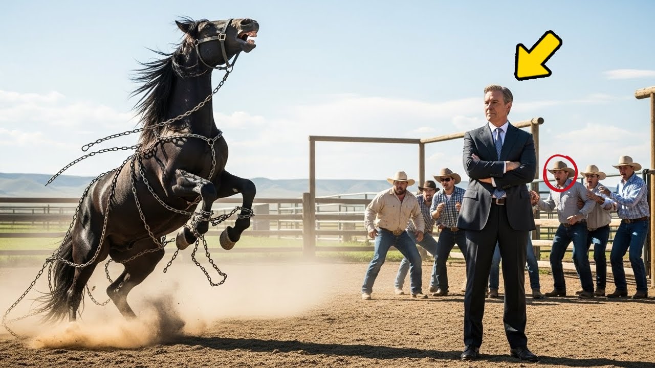 Viudo RICO apostó 4 millones de dólares que NADIE conseguiría tocar el caballo salvaje — Hasta que