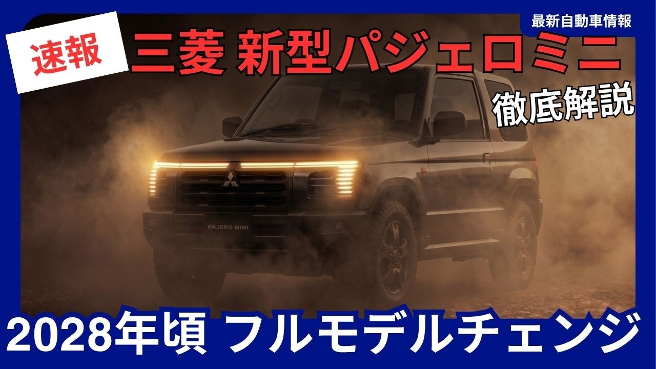 三菱 新型 パジェロミニ 復活へ！2028年にフルモデルチェンジ 軽SUVが