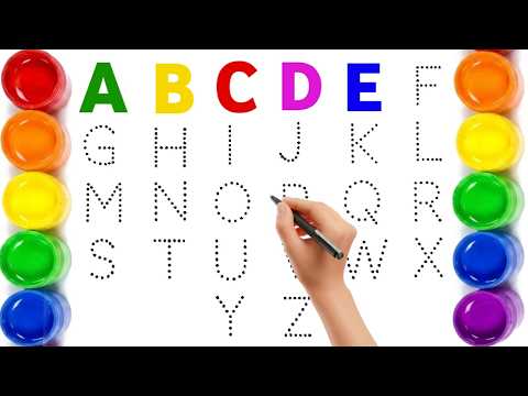 Chanson de l'alphabet A pour Pomme 🍎 | Comptines pour apprendre les lettres BCD en pointillés ave...