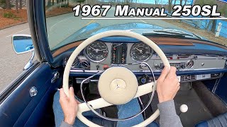1967 Mercedes-Benz 250SL Manual - Rare 5 Speed German Roadster (POV Binaural Audio)
