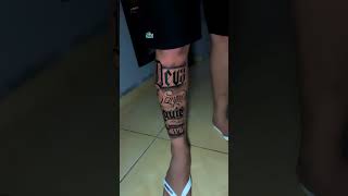 Tatto na canela  😱