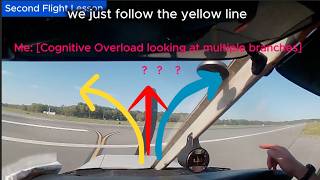 Second flight lesson, a nice flight with cognitive overload