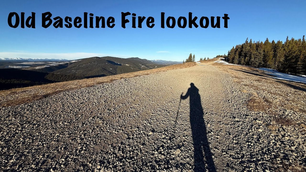 Hike Old Baseline Fire lookout, Clearwater county AB.  (Very Windy)