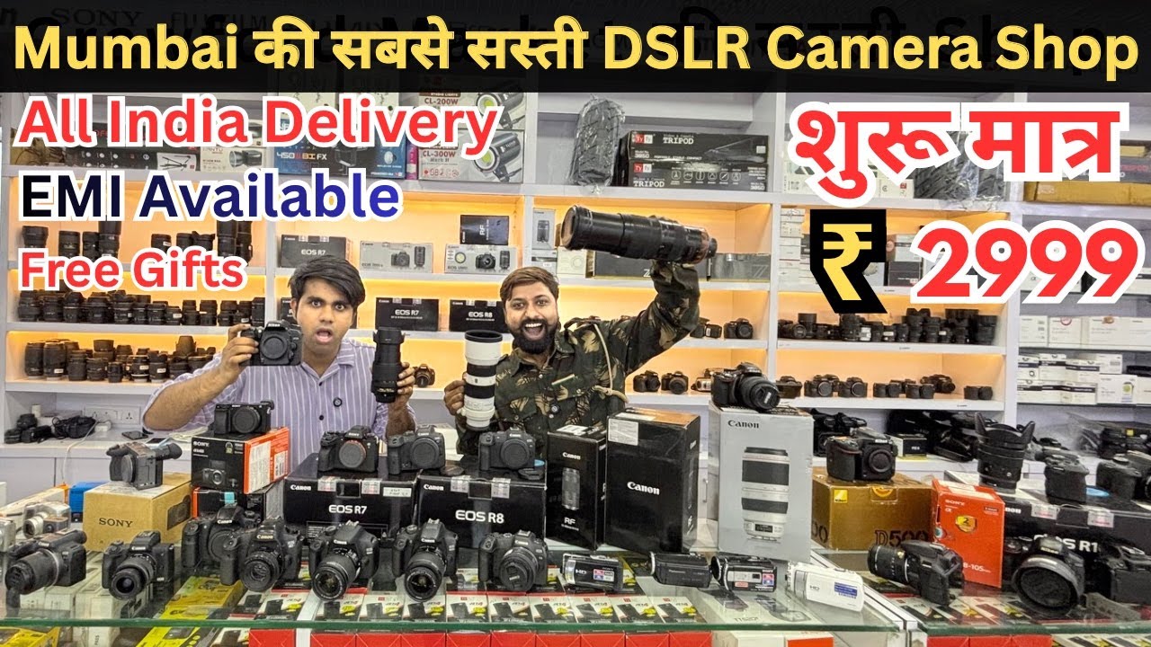 Mumbai Camera Market Low Price | Second Hand DSLR | SONY, NIKON , CANON | Crawford Market Se Sasta