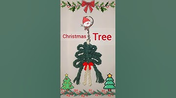 Macrame Christmas Tree Keychain | Easy DIY 🎄