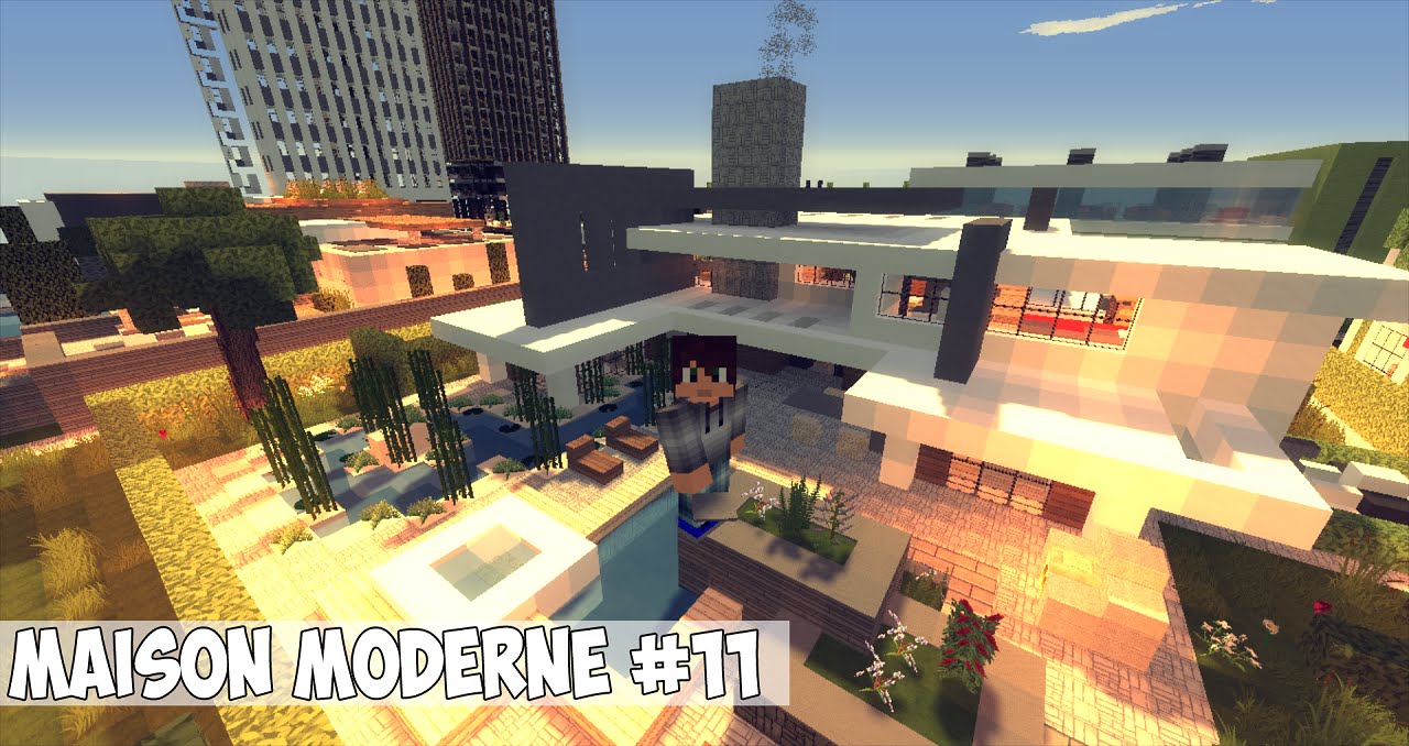 Minecraft visite maison moderne #11 youtube