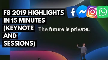 F8 2019 Highlights in 15 Minutes (Keynote and Sessions)