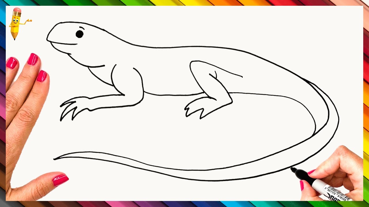 how-to-draw-a-lizard-step-by-step-lizard-drawing-easy-youtube