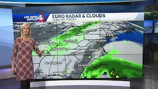 Overcast & Cooler Tomorrow