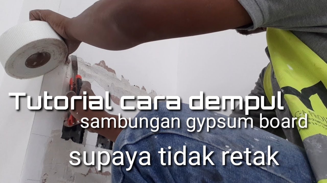 Cara dempul  sambungan gypsum board yang benar 100 anti 