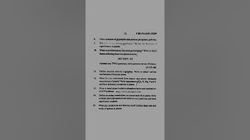 BSc. Sem. 4th BOTANY Question Paper CBCS Pattern Jammu University