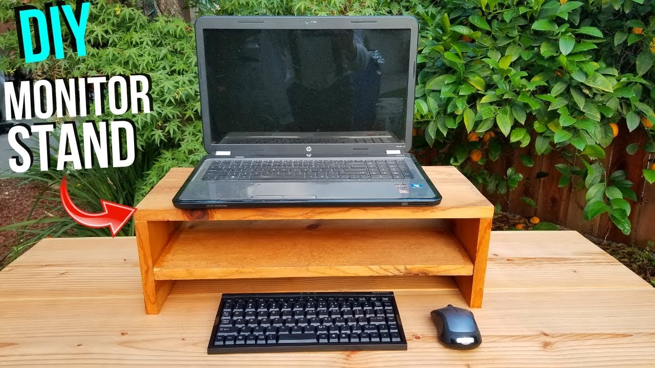 Easy DIY Monitor Stand From Wood Scraps - Houseful of Handmade