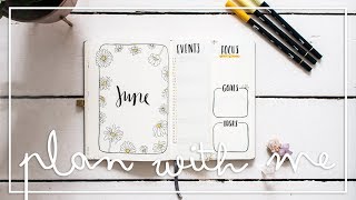 PLAN WITH ME | June 2019 Bullet Journal Setup | Floral Theme Tutorial