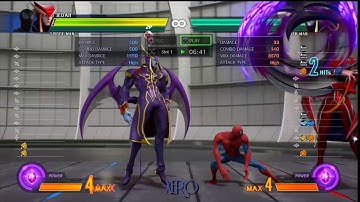 MvCi Spider Man Basic Combos w/ Notations