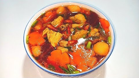 Canh củ dền hầm xương heo ngọt ngon thanh mát bổ dưỡng - Combo Món Ăn