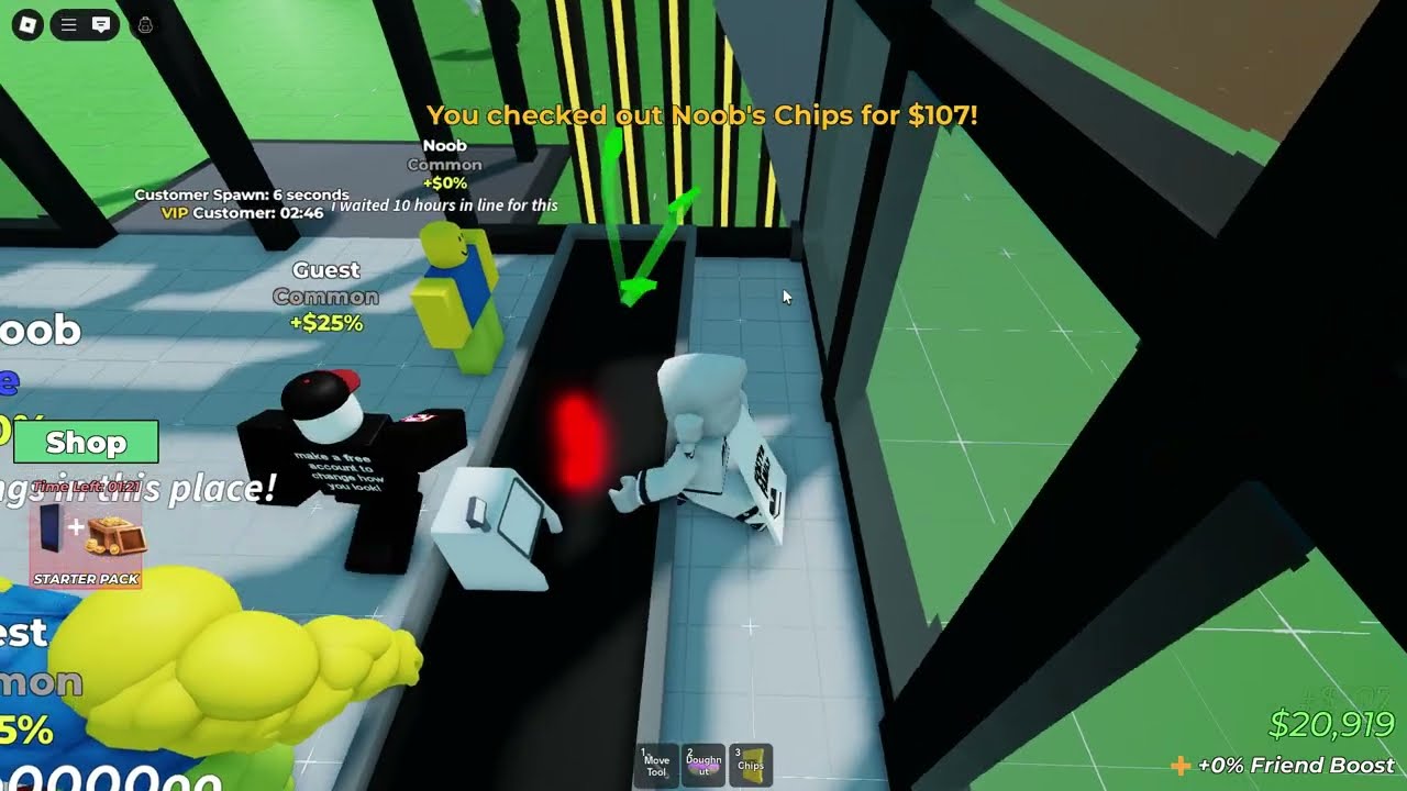 Playing Roblox Make a Market !