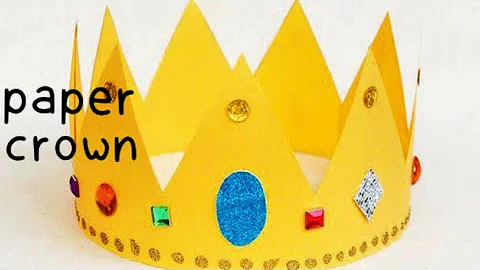 how to make paper crown easy/paper crown making at home easy paper DIY