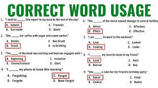 Correct Word Usage | Civil Service Exam Reviewer