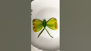 vegetable  decoration || How to make cucumber butterfly|| Salad  carving and cutting trick #video
