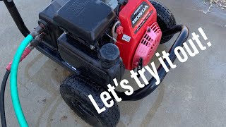 Excell Powerwasher Honda Engine Running
