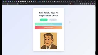 MIT Global AI Hackathon: Demo of AI Kirk Kinell - Your Negotiation Coach