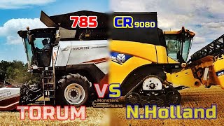 Torum 785 VS New Holland CR9080 - Size/Power Comparison (Russian Beast vs Yellow Beast) Ростсельмаш Resimi