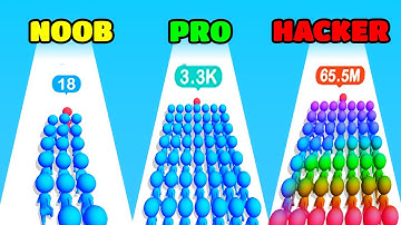 Count Run! Gameplay - NOOB vs PRO vs HACKER (iOS/Android)