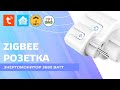 Zigbee евро розетка с энергомонитором на 3680 Ватт для Tuya Smart, интеграция в Home Assistant