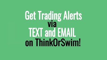 Text & Email Stock Alerts from Indicator Signals - TD Ameritrade Thinkorswim Tutorial