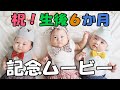【祝三つ子6ヶ月】ハーフバースデイを迎えた3人の半年間を一気に振り返る!