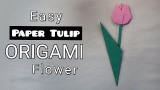 Easy Origami Flower | Origami Tutorial #Origami #Tulip