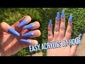 HOW I DO MY "ACRYLIC" NAILS AT HOME (easy & cheap)