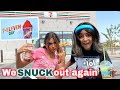 we snuck out again for SLURPEES  | Mercedes and Evangeline