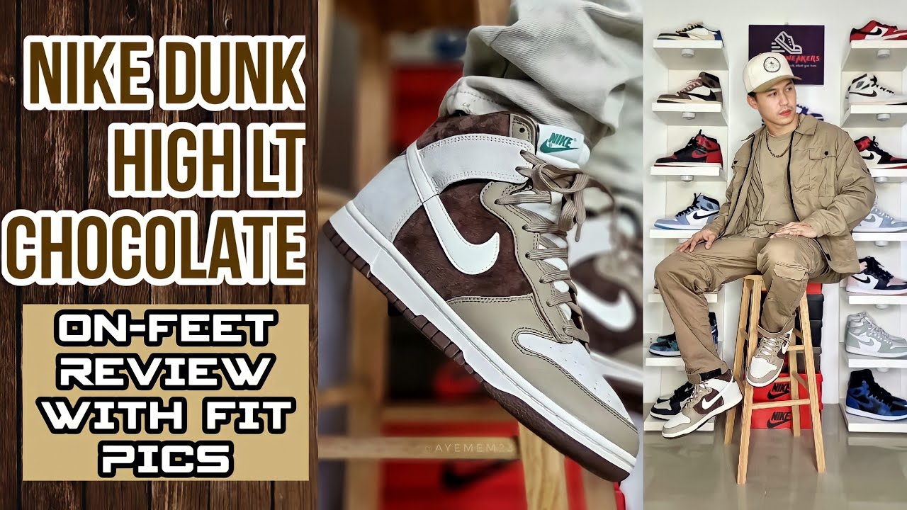 NIKE DUNK HIGH LIGHT CHOCOLATE | ON-FEET REVIEW WITH FIT PICS