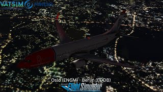 MSFS2020 | Oslo To Berlin | Norwegian | Boeing B737-800 PMDG |