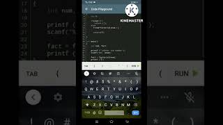 Find the factorial of any number using function in C language#shorts